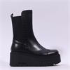 Marco Moreo Vale Platform Gusset Boot - Black Bronze Leather